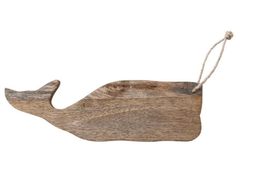 Family Life Kept Shop | Mango Wood Whale Shaped Cheese Board