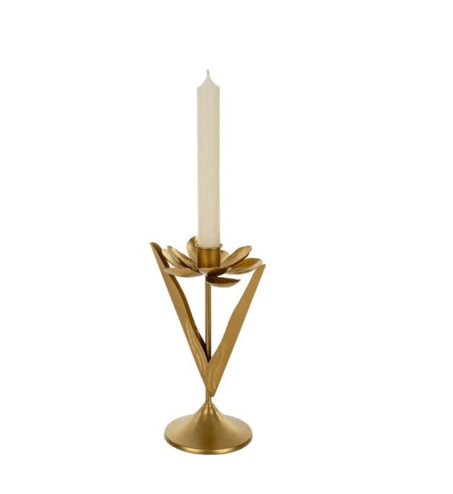 For The Home Kept Shop | Gold Bloom Candleholder