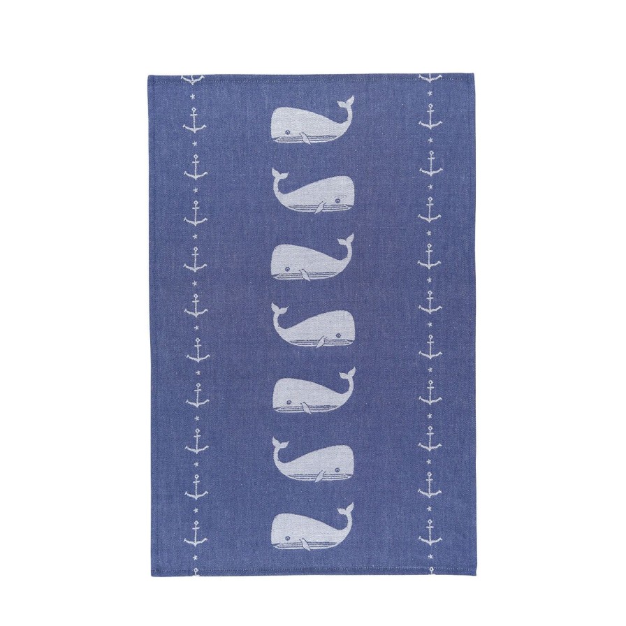 For The Home Kept Shop | Jacquard Whale Tea Towel (Ahoy, Matey!)