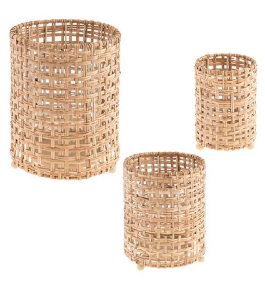 For The Home Kept Shop | Rattan Hurricane Lamp