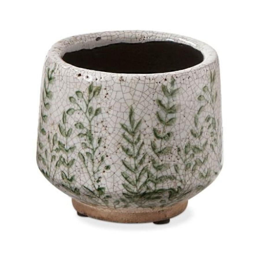 For The Home Kept Shop | Foliage Footed Planter-Green