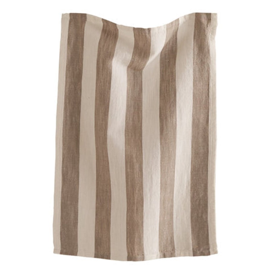 Kitchen Kept Shop | Striped Chambray Linen Tea Towels