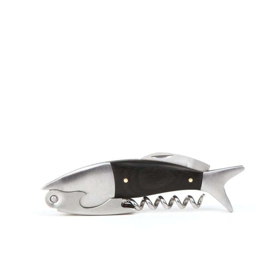 Family Life Kept Shop | Dark Oak Wood Fish Corkscrew