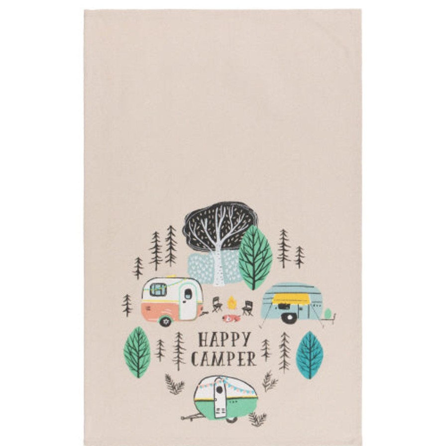 Kitchen Kept Shop | Happy Camper Tea Towel