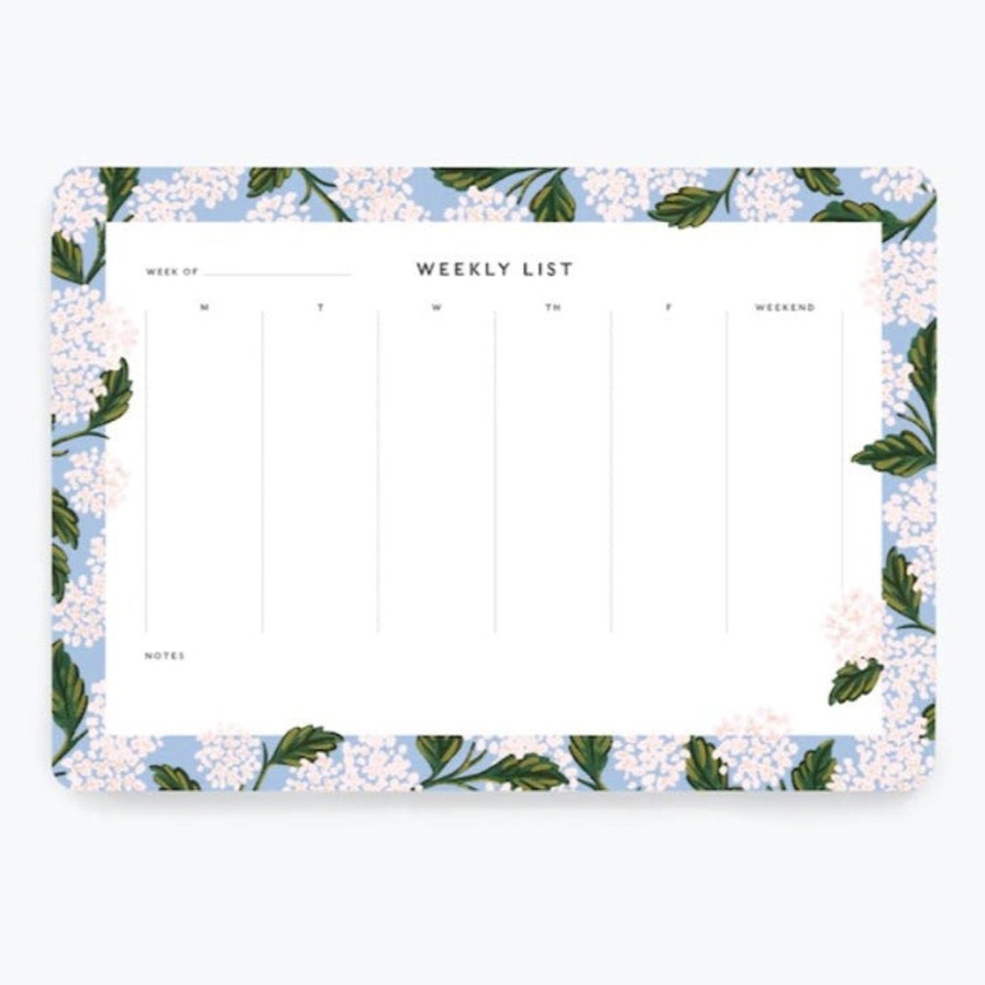 Paper Kept Shop | Hydrangea Weekly Desk Pad