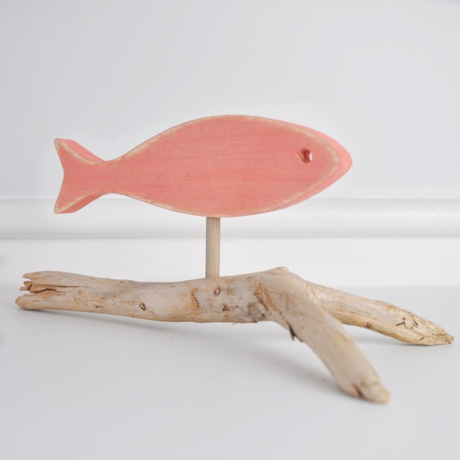 For The Home Kept Shop | Jerry Walsh-Driftwood Fish-Coral