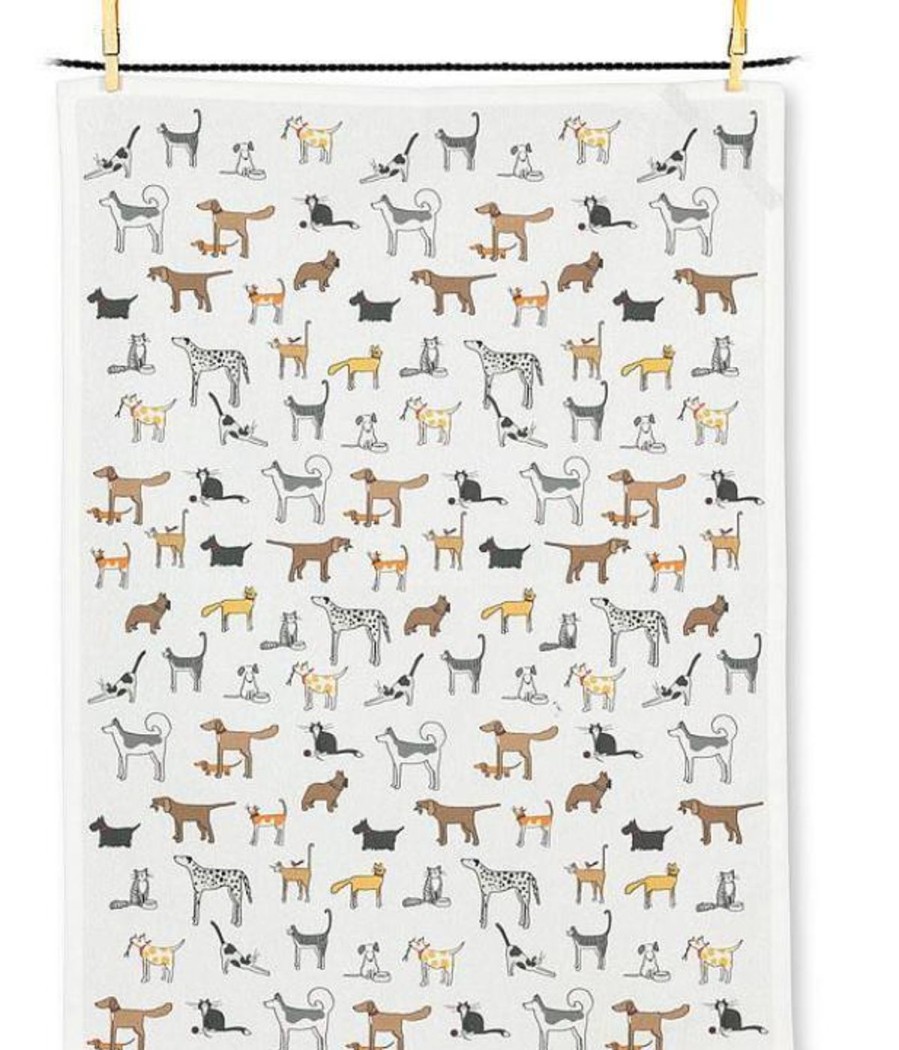 Family Life Kept Shop | Tea Towel-Dogs & Cats