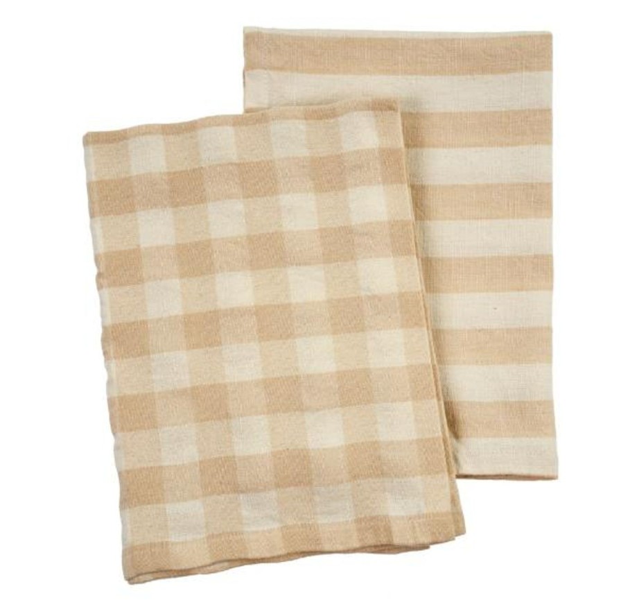 Kitchen Kept Shop | French Linen Gingham Tea Towels