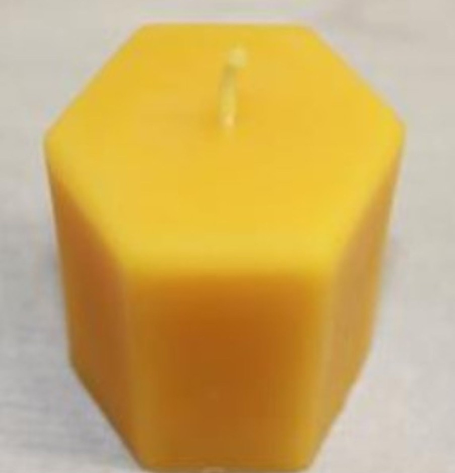 For The Home Kept Shop | Beeswax Candle-Hexagon Votive