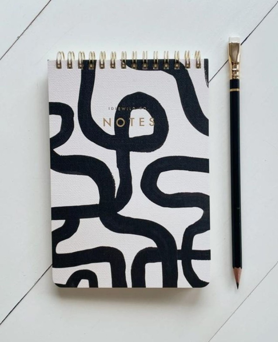 Paper Kept Shop | Black & White Squiggle Notebook