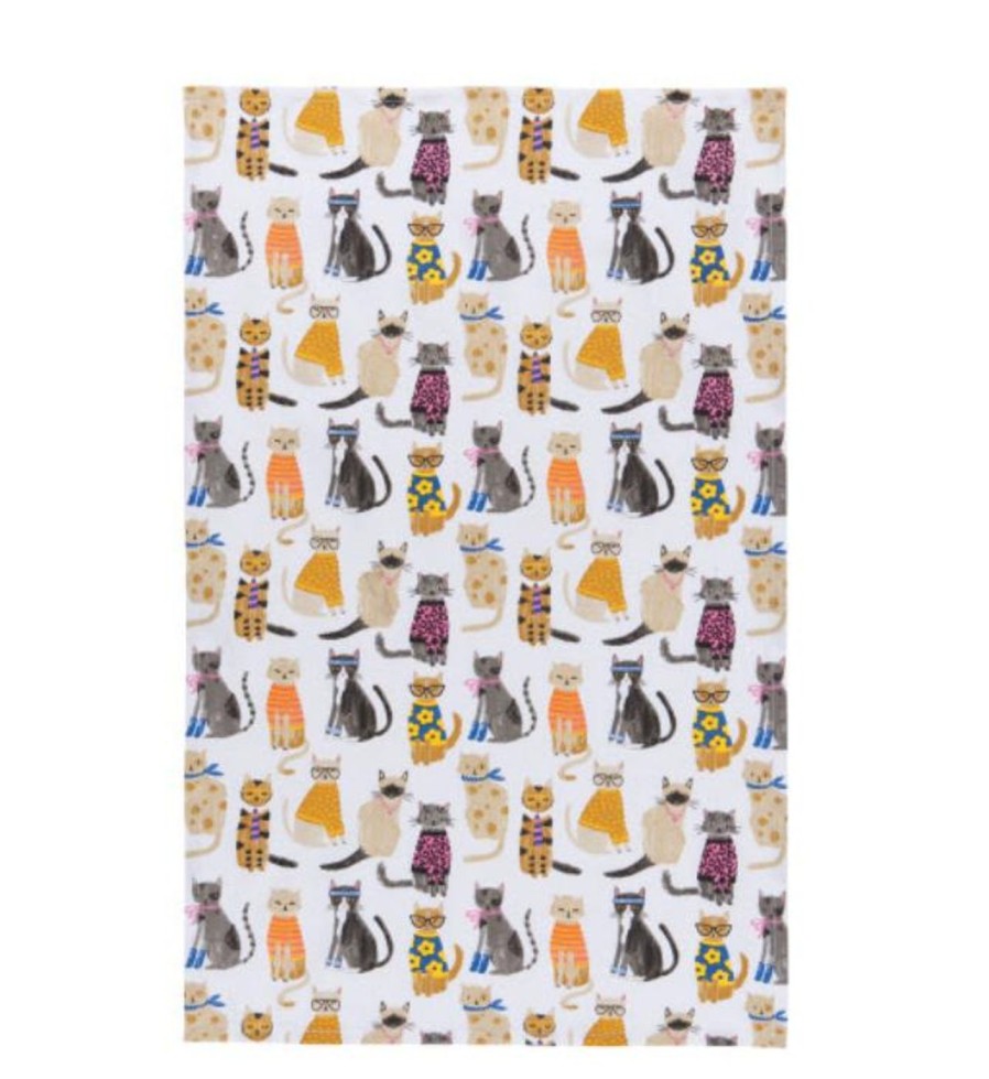 Family Life Kept Shop | Feline Fine Tea Towel