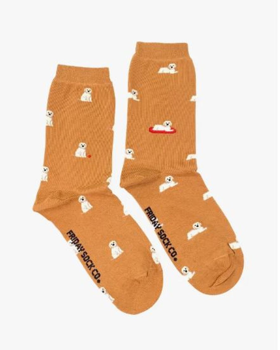 Adorn Kept Shop | Women'S Tiny Golden Dogs Socks (Mid-Calf)