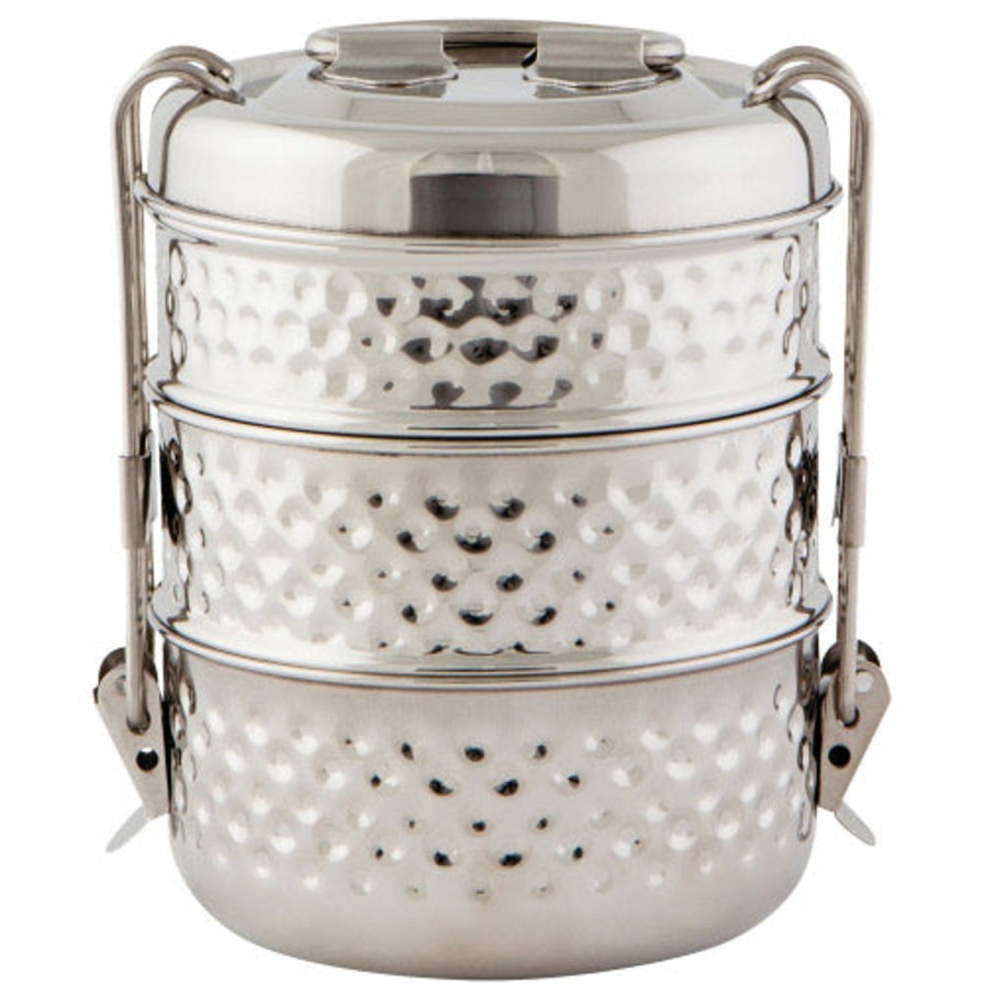 Family Life Kept Shop | Hammered Dots Tiffin Tin (3 Tier)