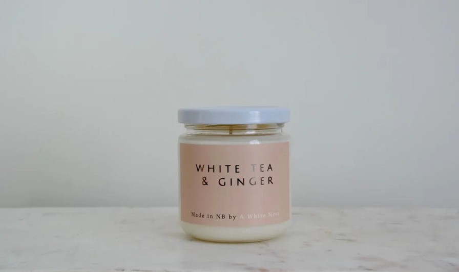 For The Home Kept Shop | White Tea & Ginger Candle|A White Nest