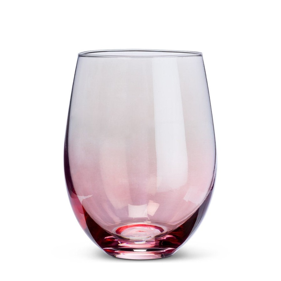 Kitchen Kept Shop | Pink Iridescent Stemless Wine Glass