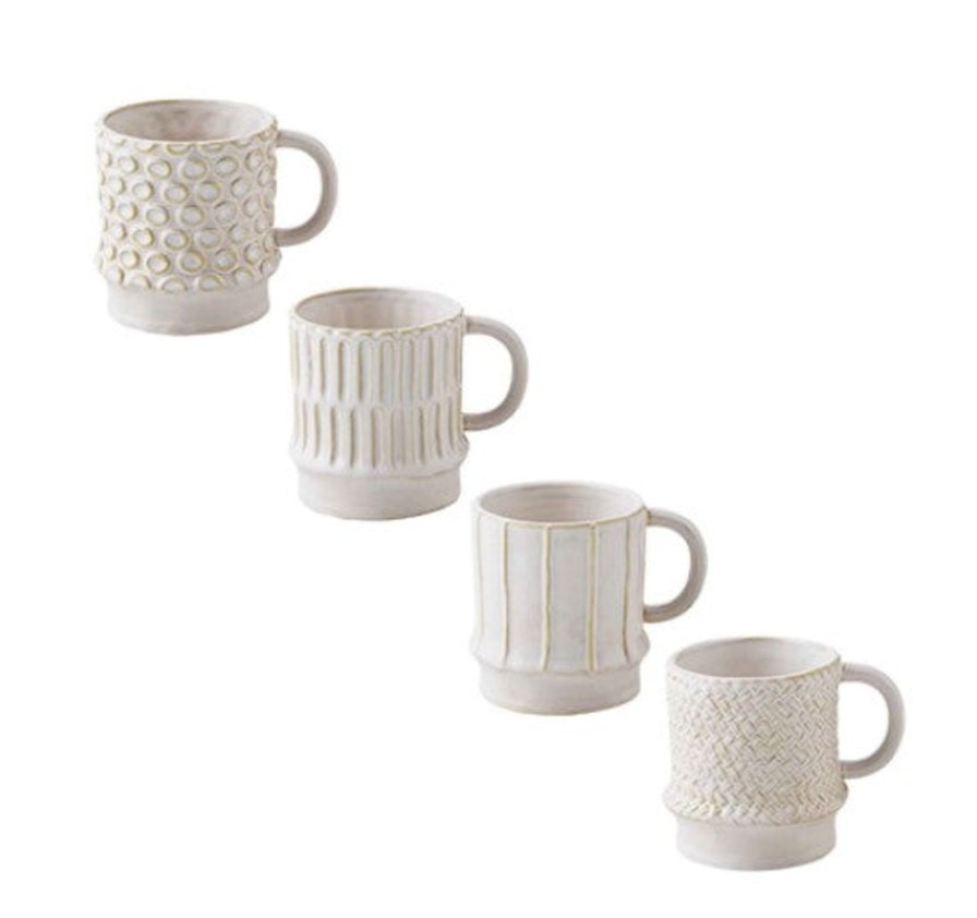 Kitchen Kept Shop | Textured Stoneware Mugs (4 Patterns)