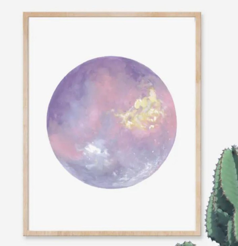 Paper Kept Shop | Katelyn Morse-Lavender Moon Art Print (8" X10")