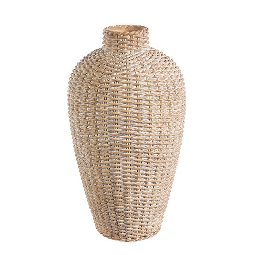 For The Home Kept Shop | Resin Basketweave Vase