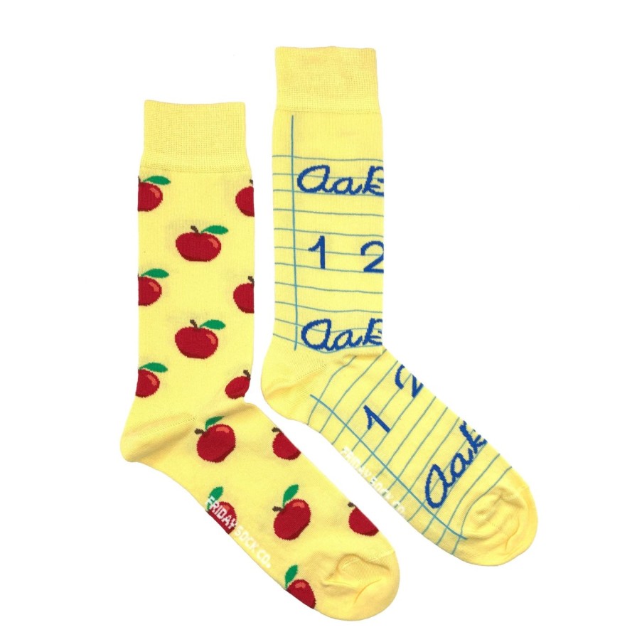 Family Life Kept Shop | Men'S Apple & Teacher Socks (Tall)