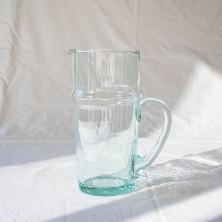 For The Home Kept Shop | Recycled Glass Handblown Pitcher