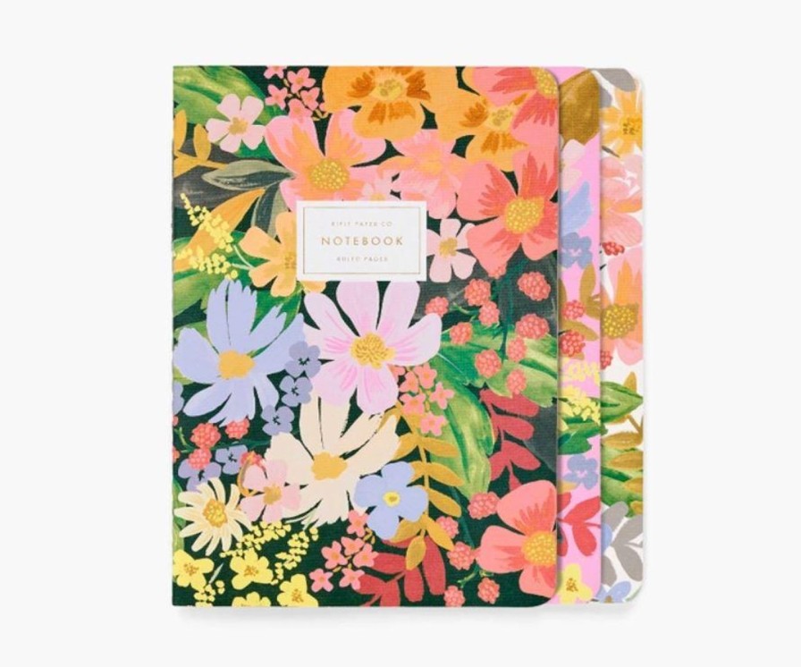 Paper Kept Shop | Assorted Set Of 3 Marguerite Stitched Notebooks