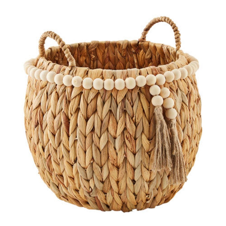 For The Home Kept Shop | Hyacinth Beaded Baskets (2 Sizes)