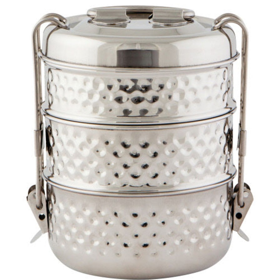 Family Life Kept Shop | Hammered Dots Tiffin Tin (3 Tier)