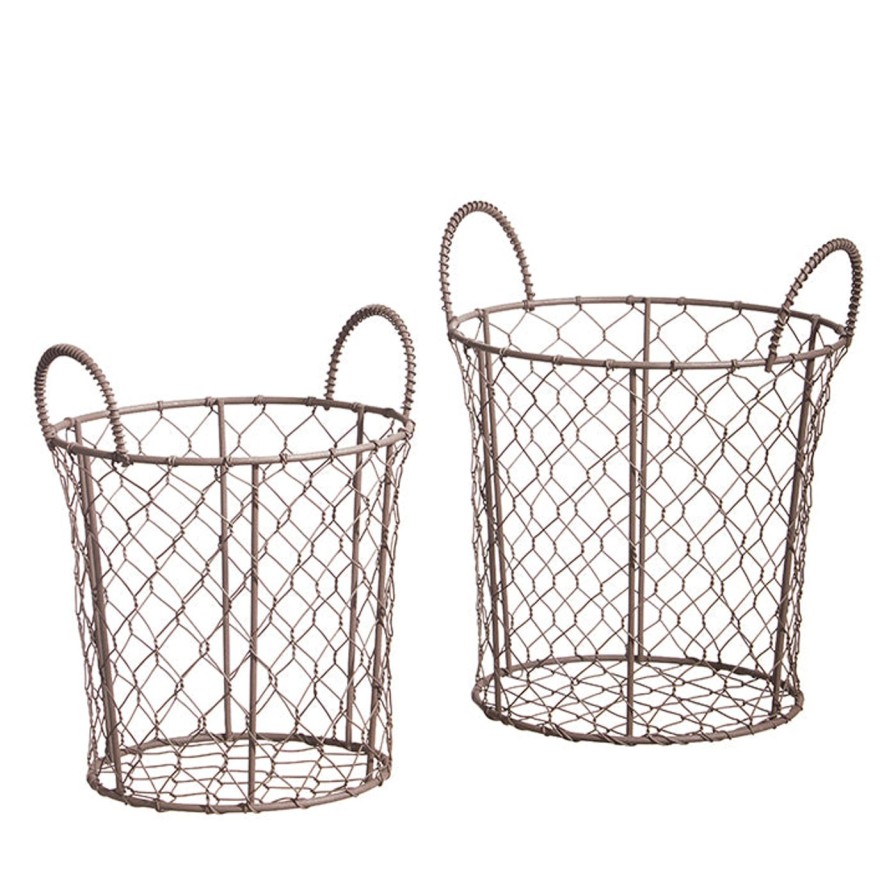 For The Home Kept Shop | Iron Wire Handled Baskets