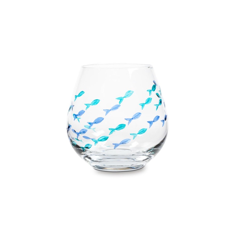 Kitchen Kept Shop | Fishes Stemless Wine Glass