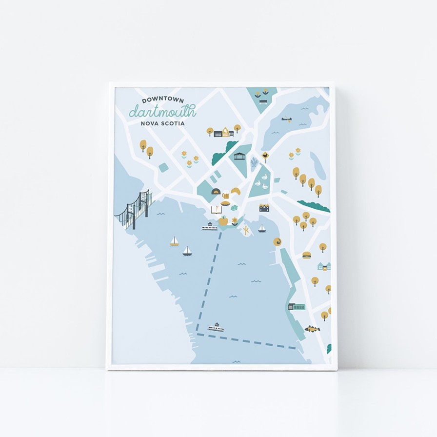 For The Home Kept Shop | Downtown Dartmouth Map Print