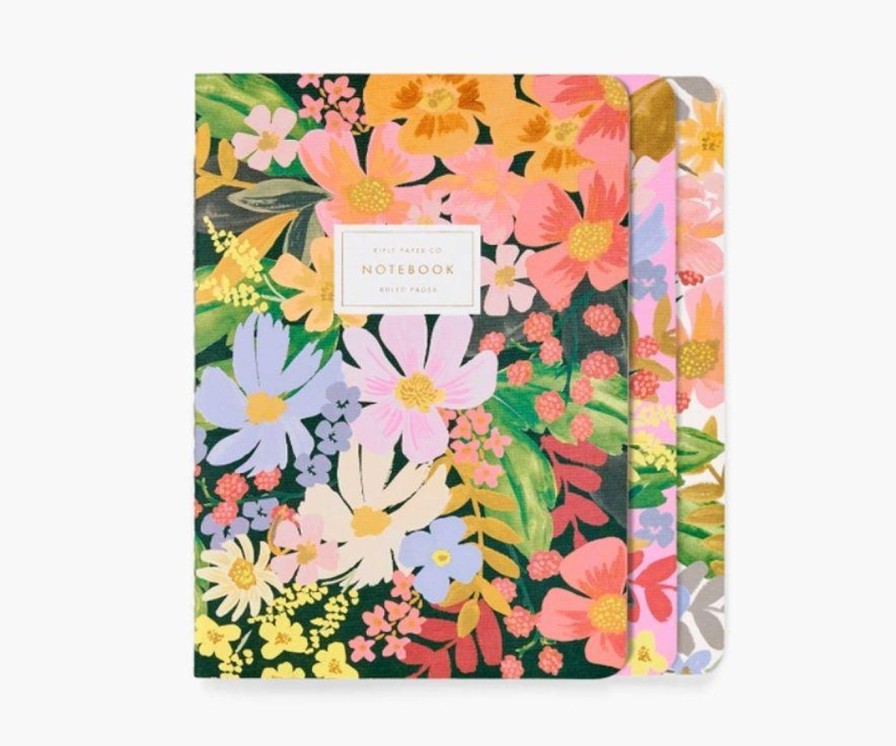 Paper Kept Shop | Assorted Set Of 3 Marguerite Stitched Notebooks