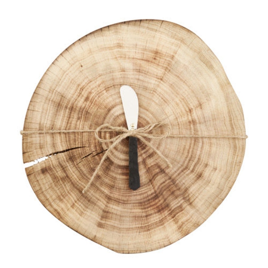 For The Home Kept Shop | Wood Slice Board & Spreader