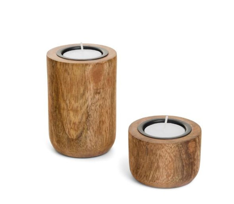 For The Home Kept Shop | Mango Wood Catania Candle Holder