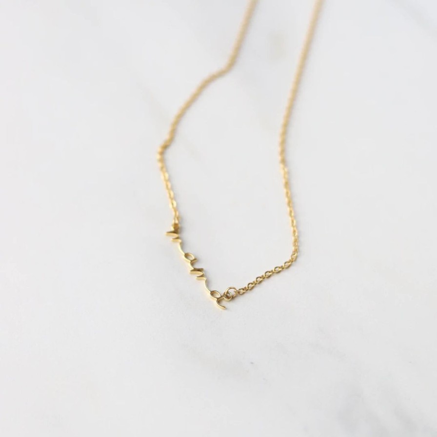 Adorn Kept Shop | Mama Cursive Writing Necklace