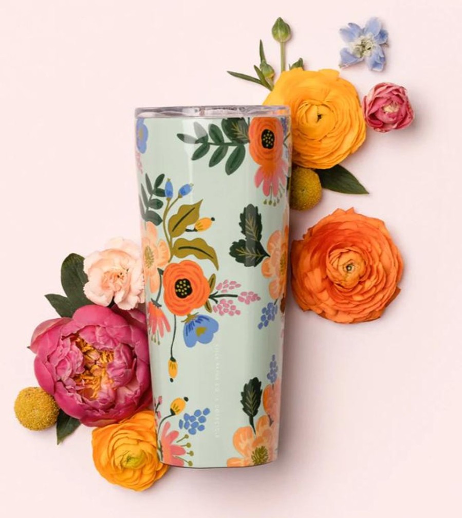 For The Home Kept Shop | Gloss Mint Lively Floral Tumbler-24Oz