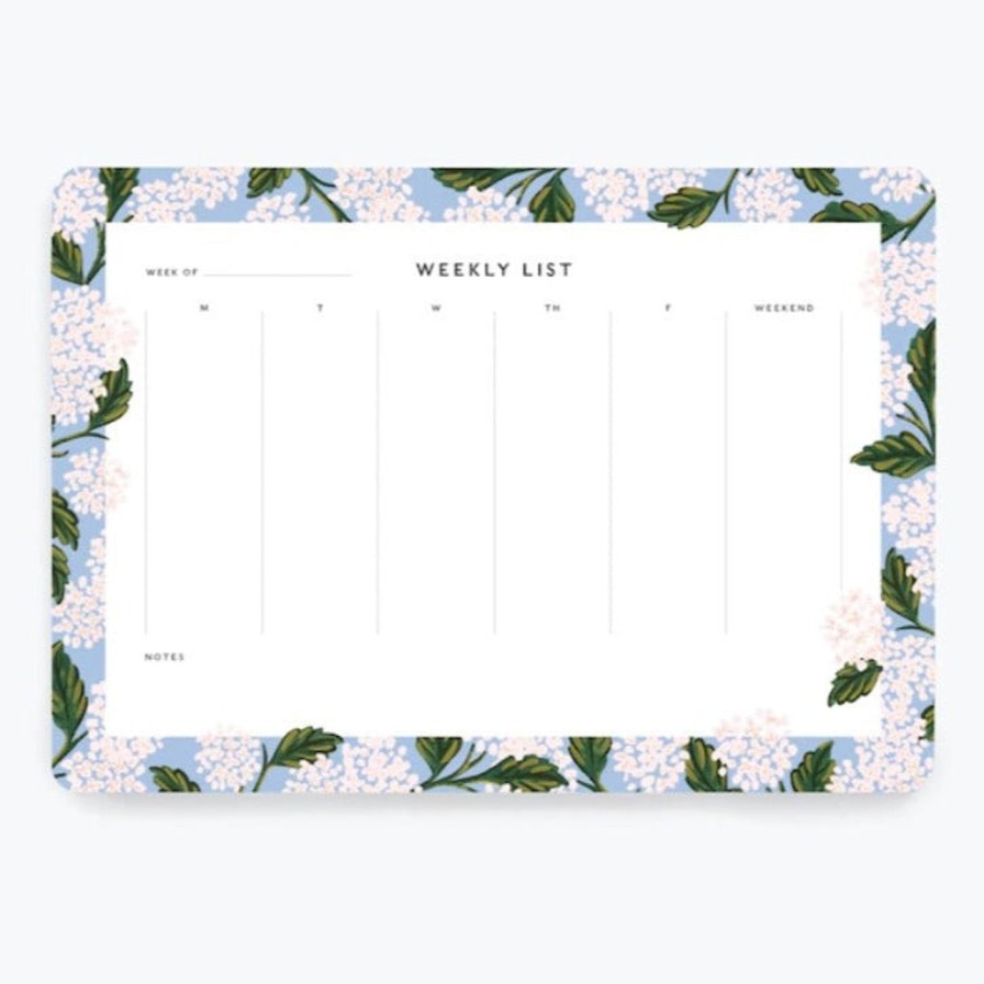 Paper Kept Shop | Hydrangea Weekly Desk Pad