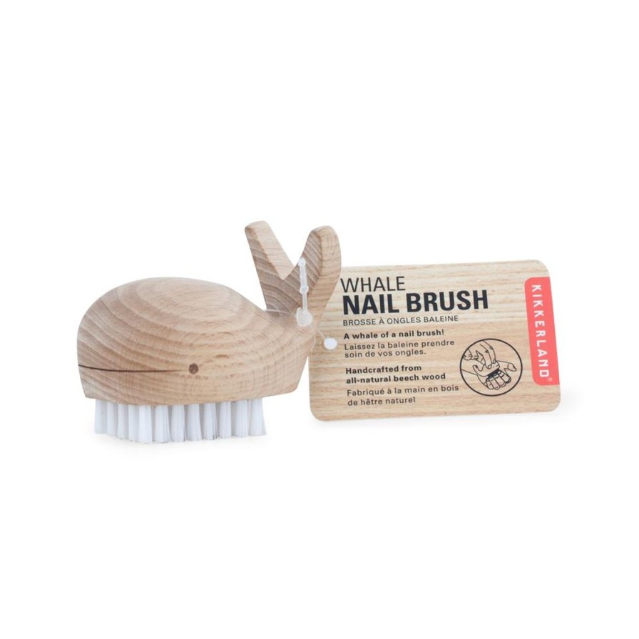 For The Home Kept Shop | Wooden Whale Nail Brush