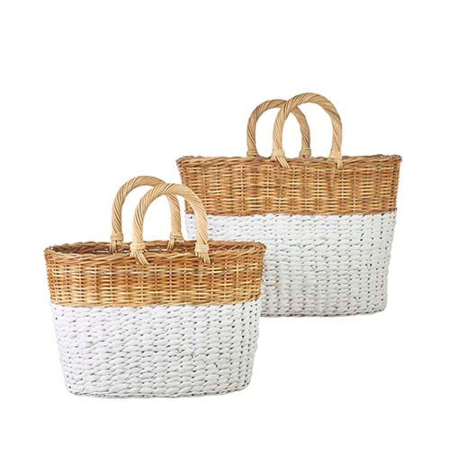 For The Home Kept Shop | Two-Tone Dipped French Handled Baskets