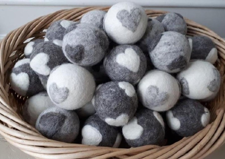 For The Home Kept Shop | Fibres Of Life-Fair Trade Wool Dryer Balls-Hearts