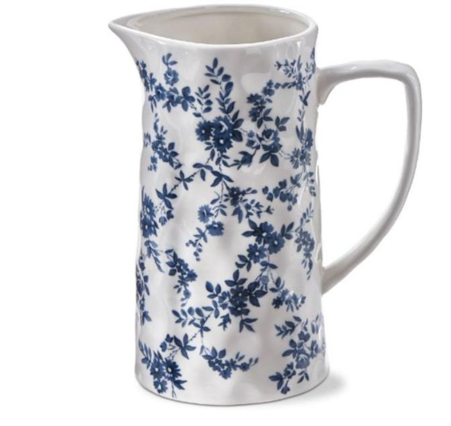 Kitchen Kept Shop | Cottage Floral Pitcher-Blue