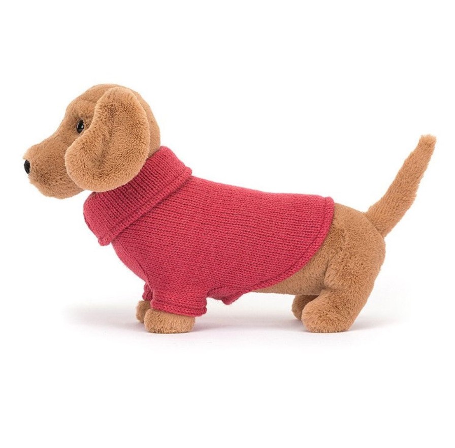 Family Life Kept Shop | Jellycat-Pink Sweater Sausage Dog