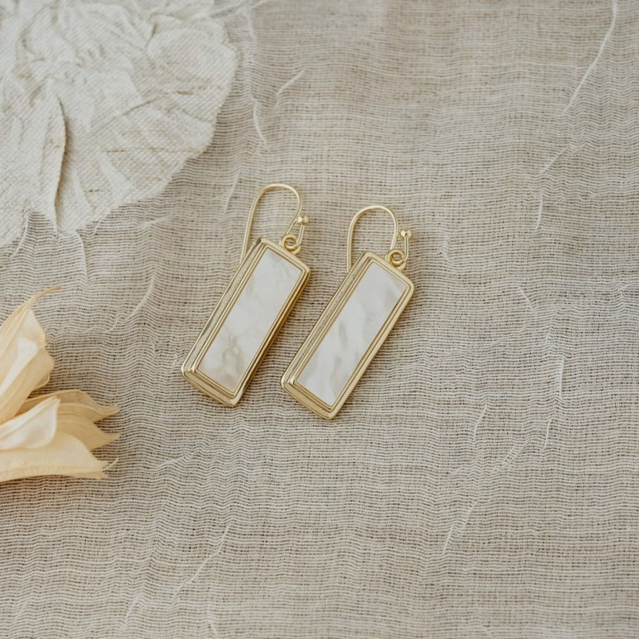 Adorn Kept Shop | Earrings-Sarah (Mother Of Pearl)