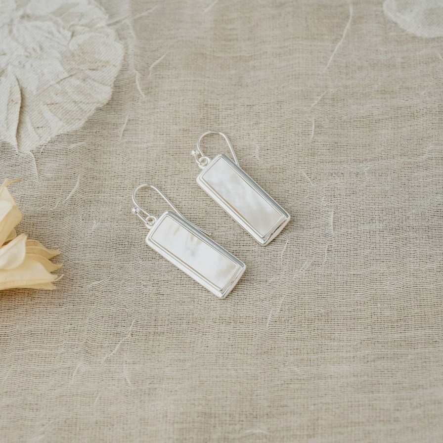 Adorn Kept Shop | Earrings-Sarah (Mother Of Pearl)