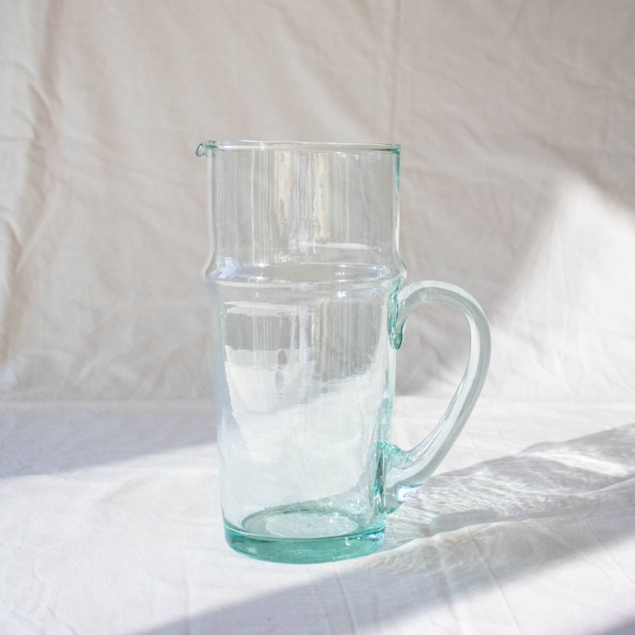 For The Home Kept Shop | Recycled Glass Handblown Pitcher