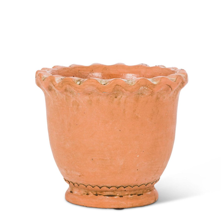 For The Home Kept Shop | Round Ruffled Terracotta Planters