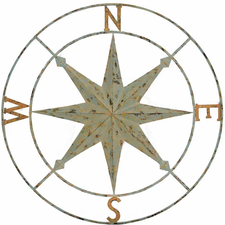 For The Home Kept Shop | Large Compass Wall Decor