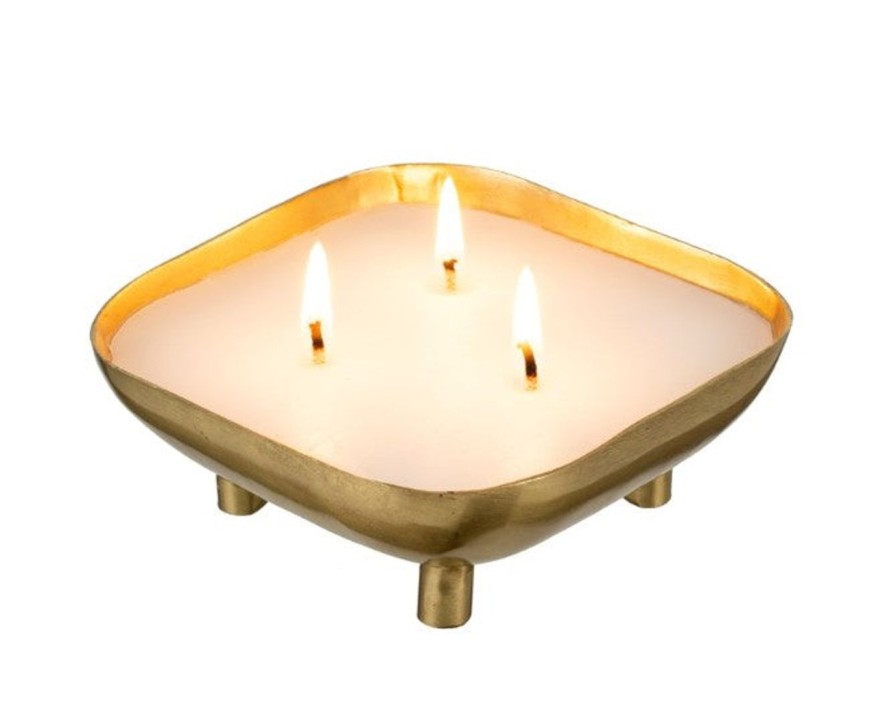 For The Home Kept Shop | Footed Tray Candle (S)-Amber Spruce