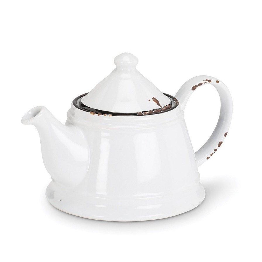 Kitchen Kept Shop | Enamel-Style Stoneware Teapot