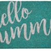 For The Home Kept Shop | Hello Summer Turquoise Welcome Mat