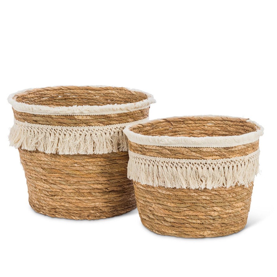 For The Home Kept Shop | Fringe Baskets (Set Of 2)